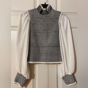 Alice & Olivia Mock Neck top Size Sm